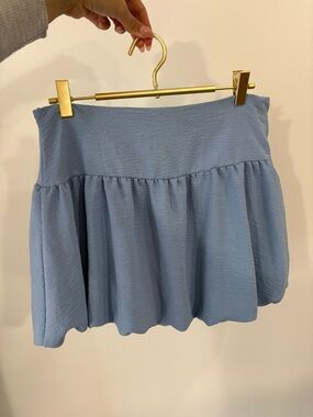 Monteau Powder Blue Mini Skirt